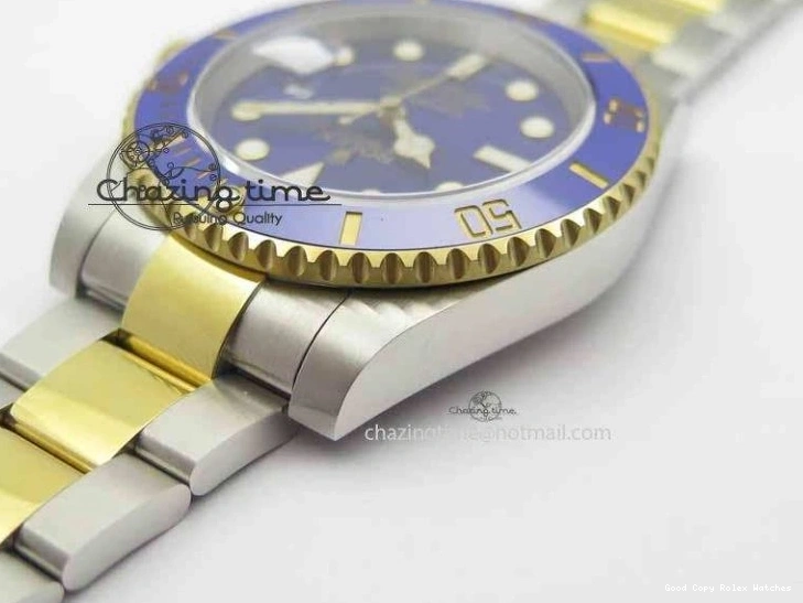 Good Copy Rolex Watches On 1:1 3724 SS Functional Bracelet 116613 Edition JF Blue YG Best SH Dial LB Submariner 0107